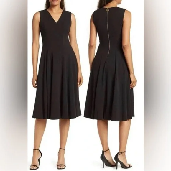 Calvin Klein Black Midi Dress - Picture 1 of 10